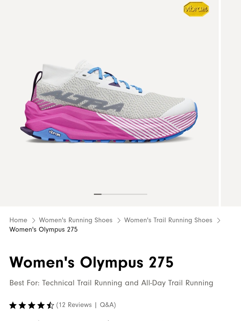 Women's Altra Olympus 275 (10.5)